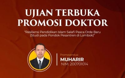Ujian Terbuka Promosi Doktor – Muharir