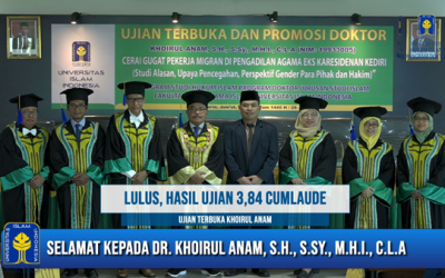 Wakil Direktur Pascasarjana Universitas Islam Negeri (UIN) Mataram, Prof. Mohamad Abdun Nasir, M.A., Ph.D., bertindak sebagai penguji pada ujian terbuka disertasi bidang hukum Islam di Universitas Islam Indonesia (UII) Yogyakarta