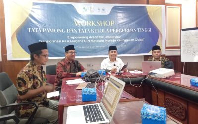 PENGUATAN TATA PAMONG DAN TATA KELOLA PERGURUAN TINGGI MELALUI WORKSHOP EMPOWERING ACADEMIC LEADERSHIP: Transformasi Pascasarjana UIN Mataram Menuju Keunggulang Global