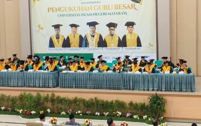 Tingkatkan Kualitas Keilmuan, Rektor UIN Mataram Kembali Kukuhkan Lima Guru Besar Baru