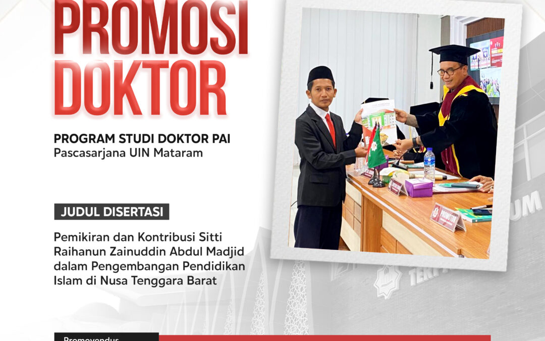 UJIAN PROMOSI DOKTORPASCASARJANA UIN MATARAM HILMI SOPIAN